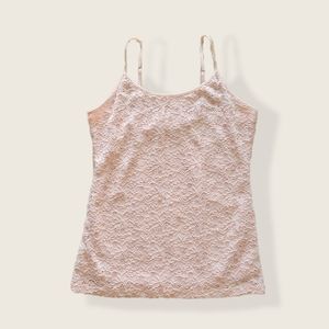 NWOT Pink Floral Lace Top